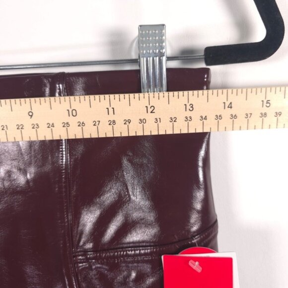 NWT SPANX‎ Faux Patent Leather Liquid Gloss LEGGINGS 20301R Ruby Size LARGE - Picture 9 of 16